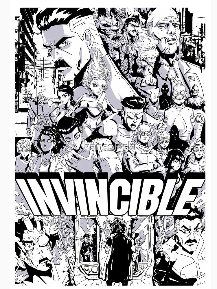 Invincible Manga Page Style by hansoloski Unisex , , , Long Sleeve Tee