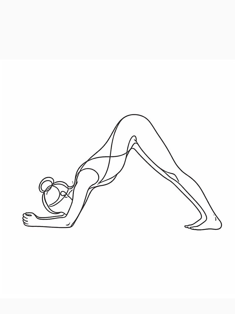 Dolphin Yoga Pose One Line Art by BlairWynne Unisex , , , Long Sleeve Tee