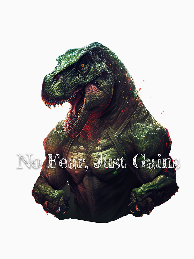 No Fear, Just Gains Bodybuilding Fitness Gym Workout Exercise Merch Print Design by tengamerx