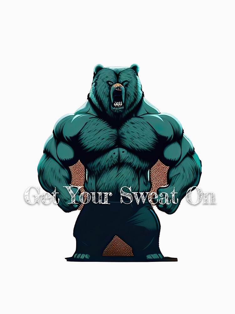 Get Your Sweat On Bodybuilding Fitness Gym Workout Exercise Merch Print Design by tengamerx