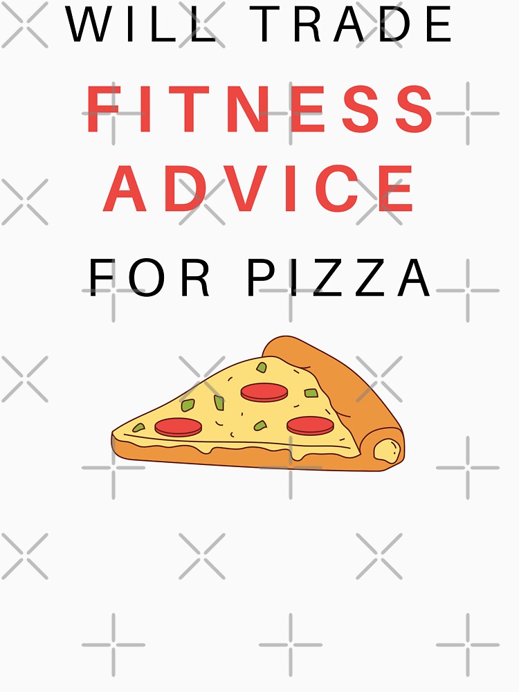 Will trade fitness advice for pizza light by OlgaZhu Unisex , , , Long Sleeve Tee
