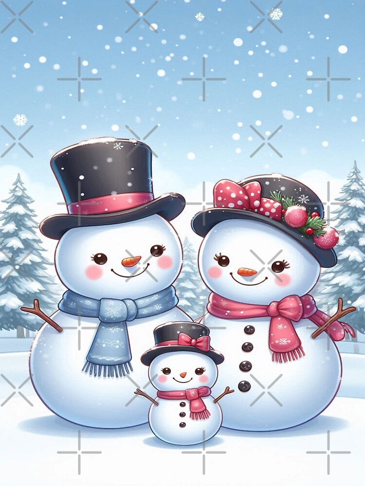 Cute Snowman Family by Spike The Punch Design Co.
