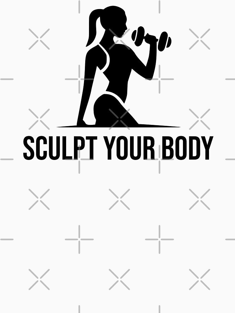 Sculpt your Body - fitness and Gym motivational quote by GraphicDream Unisex , , , Long Sleeve Tee