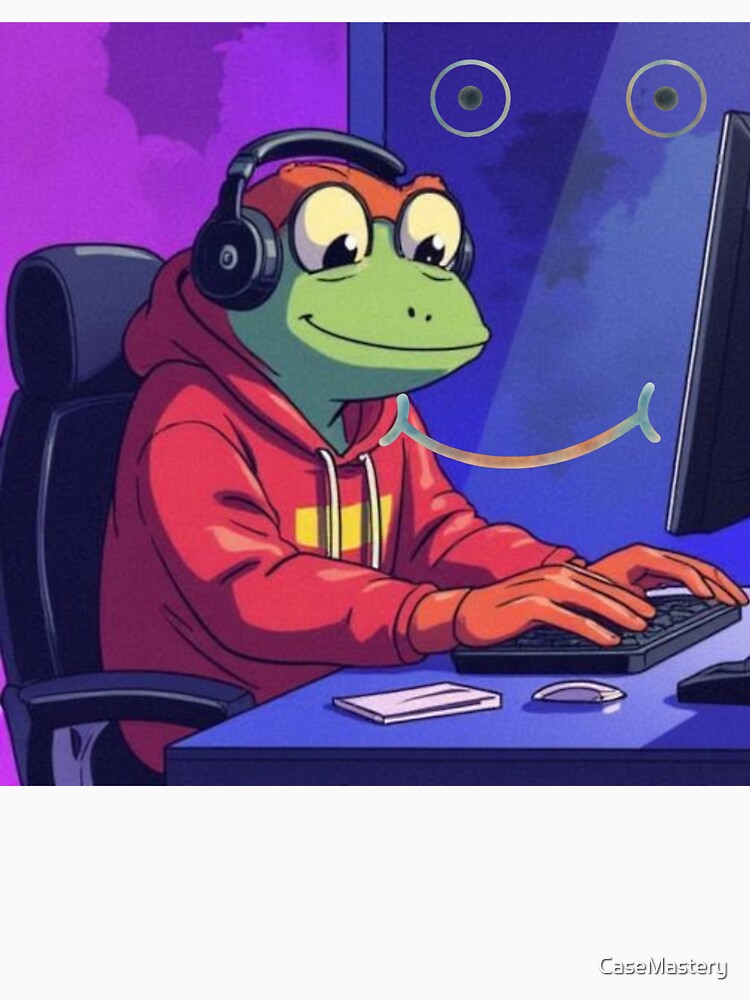 Gaming frog by CaseMastery Unisex , , , Long Sleeve Tee