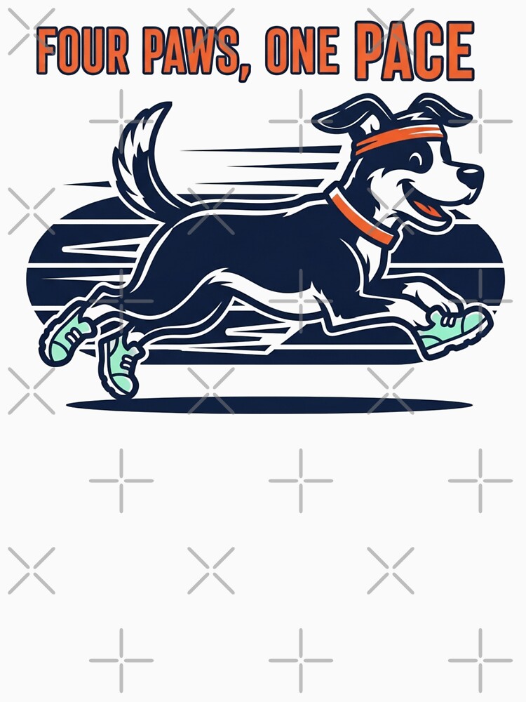 Four Paws, One Pace Running Dog Cartoon | Energetic Athletic Sport Design by Design_Your_Day