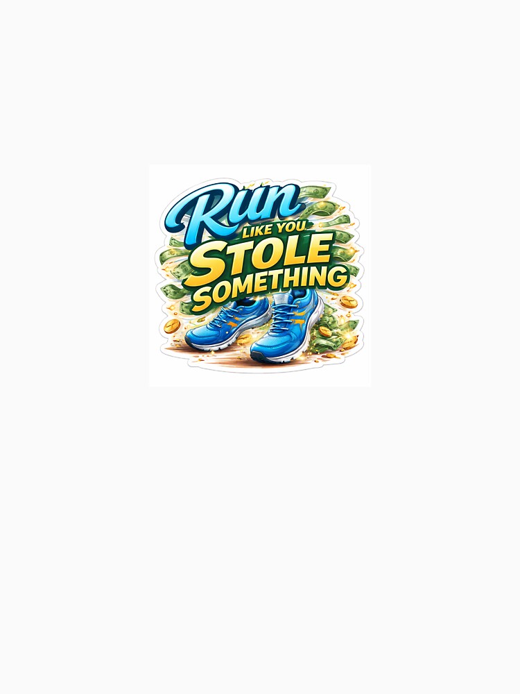 Runner’s High Sticker – “Run Like You Stole Something” Funny Fitness Decal by SparkVault