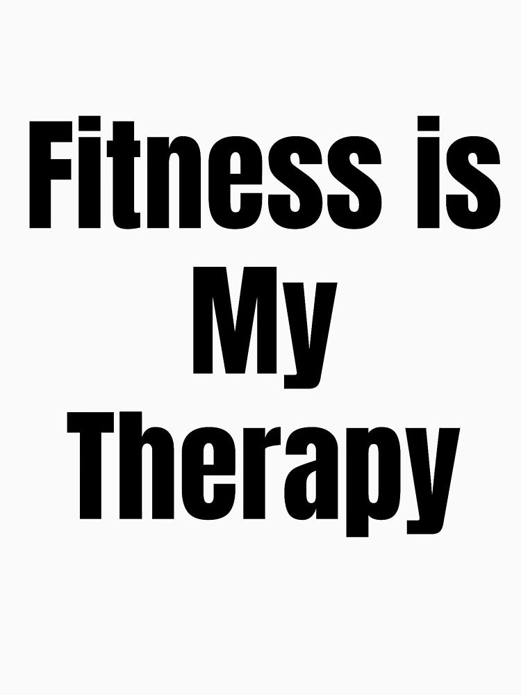 Fitness Is My Therapy | Gym Motivation Workout Quote Tee by FitAuraStudio Unisex , , , Long Sleeve Tee
