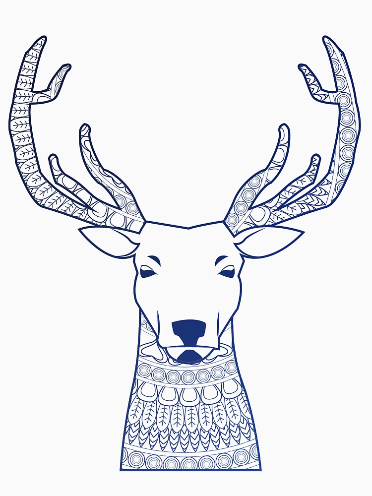 Mandala Deer | yoga top by PetrKad Unisex , , , Long Sleeve Tee