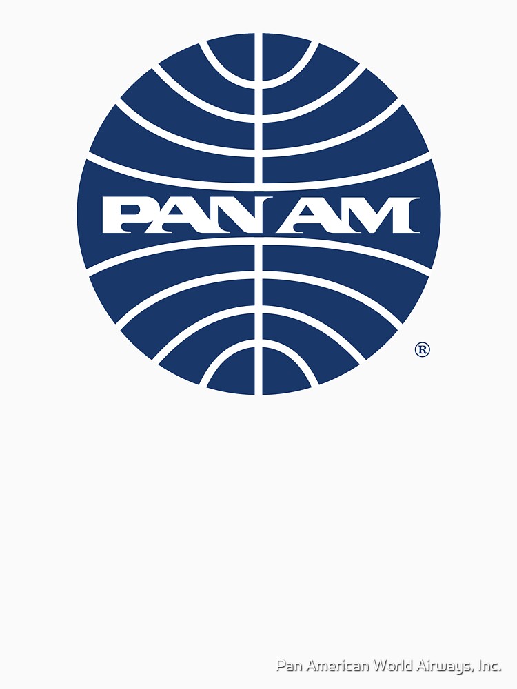 Pan Am Mid 1950s Globe Inverted by Pan American World Airways, Inc. Unisex , , , Long Sleeve Tee