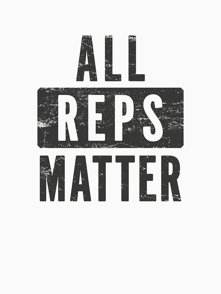 All Reps Matter Fitness Lifting Workout by Space Fox Unisex , , , Long Sleeve Tee