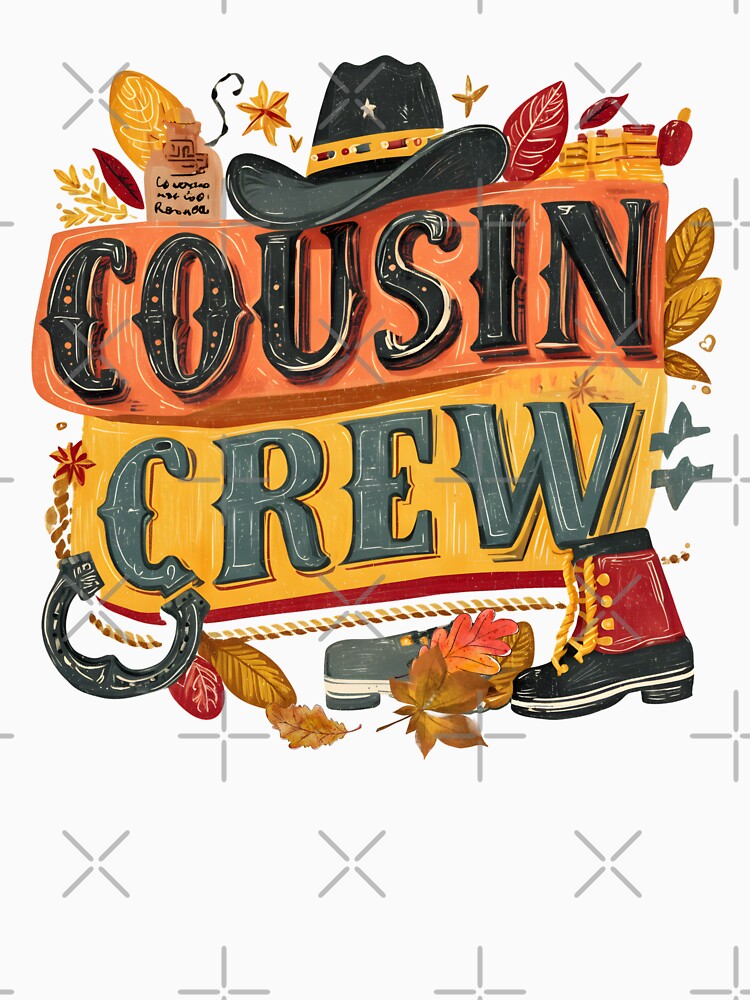 Cousin Crew Western T-Shirt – Cowboy Hat & Horseshoe Rustic Family Matching Tee by Happy'CLICK'