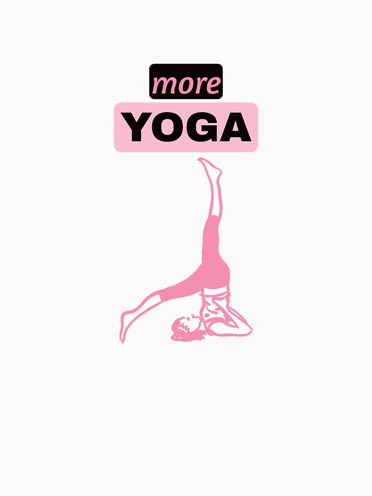More Yoga – Minimal Yoga Pose Design for Fitness & Mindfulness Lovers by Giota29 Unisex , , , Long Sleeve Tee