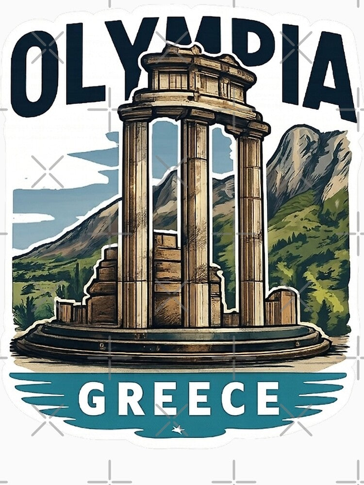 Olympia Greece Travel Art by devonclemon Unisex , , , Long Sleeve Tee