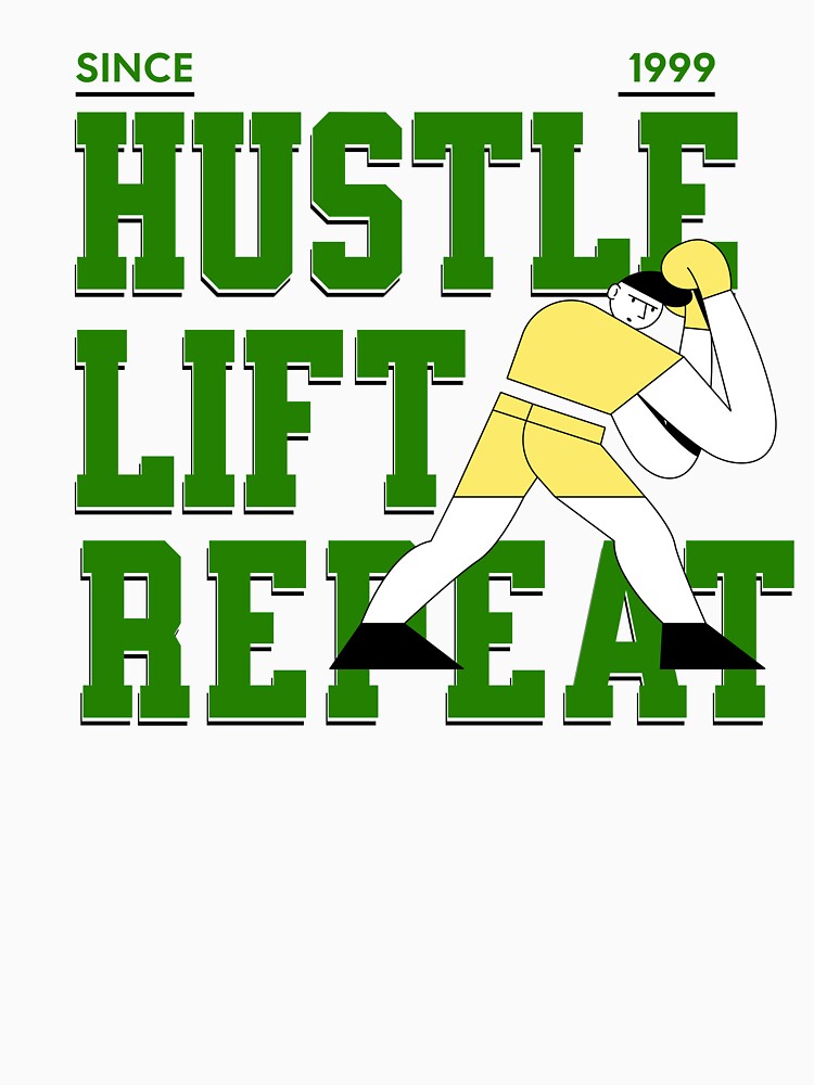 Hustle Lift Repeat – Gym Lifestyle by ByZimbo Unisex , , , Long Sleeve Tee
