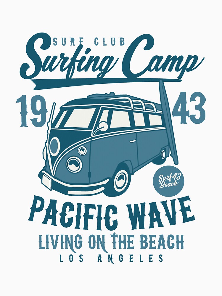 Surfing camp, living on the beach - Awesome surfer Gift by Teenation9 Unisex , , , Long Sleeve Tee