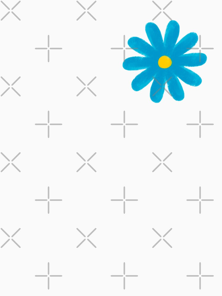 Blue Painted Flower Aesthetic by TVserious Unisex , , , Long Sleeve Tee