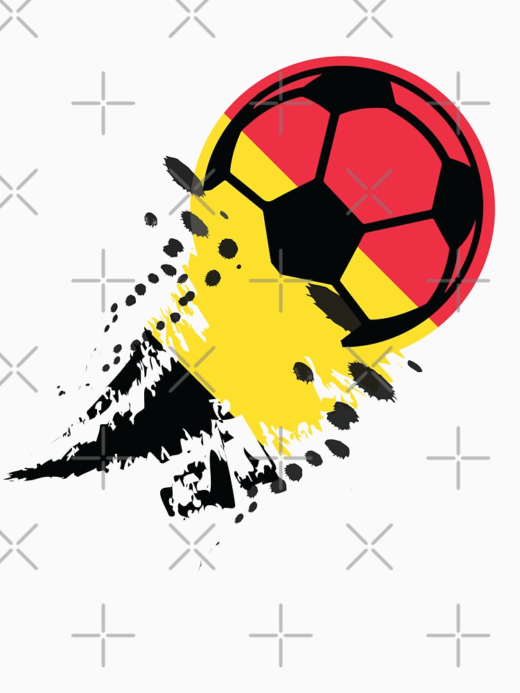 Belgium Soccer Flag Football with Paint Splatter Effect by Shiraufa