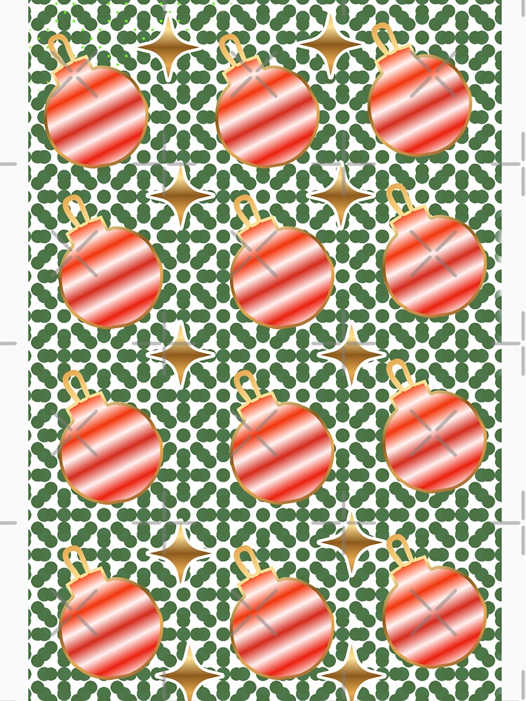 Red Christmas Ornament Seamless Pattern by HopeAndHustle