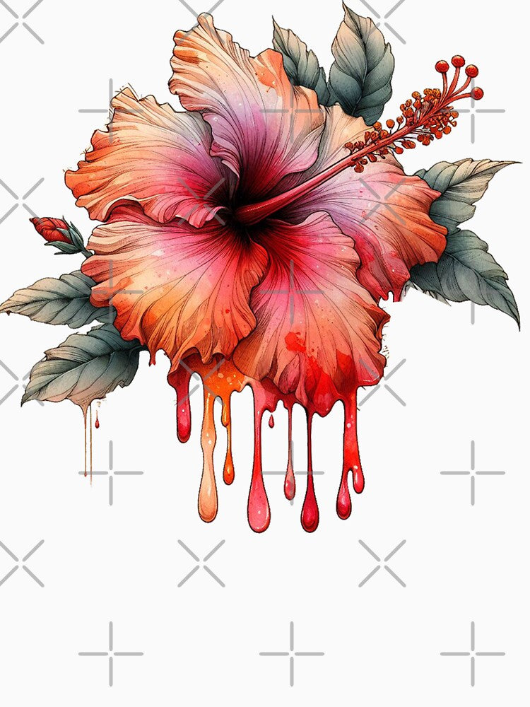 Hibiscus Flower by vectcd Unisex , , , Long Sleeve Tee