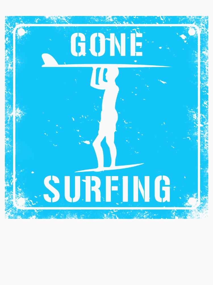 Gone Surfing by GeniusDesignArt Unisex , , , Long Sleeve Tee