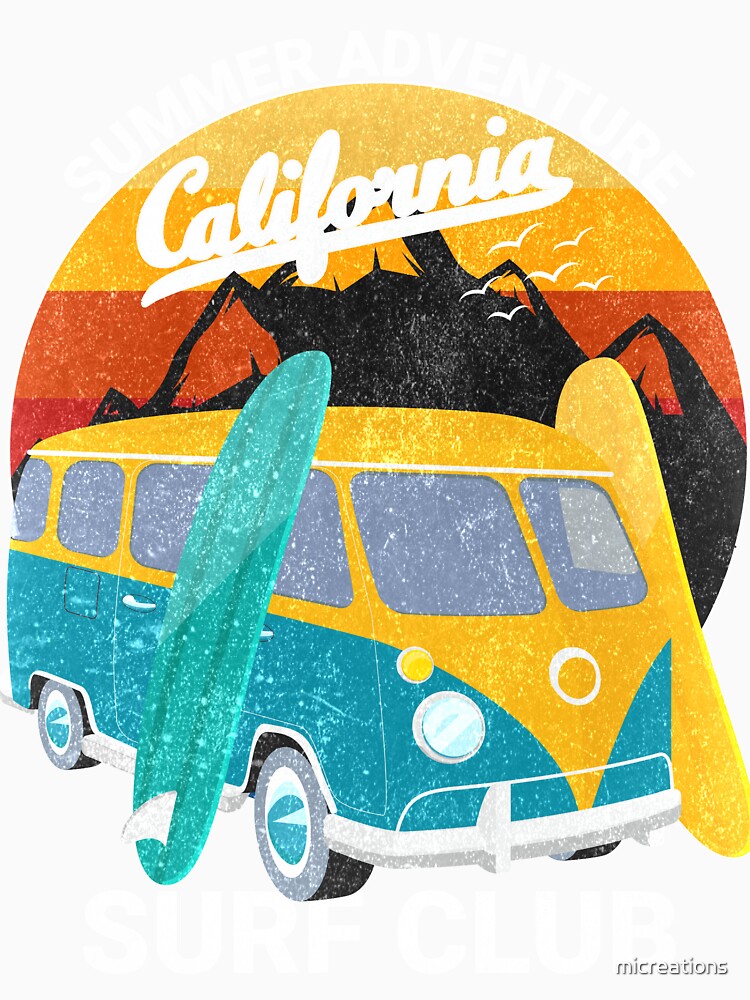 Summer Adventure California Surf Club Design by micreations