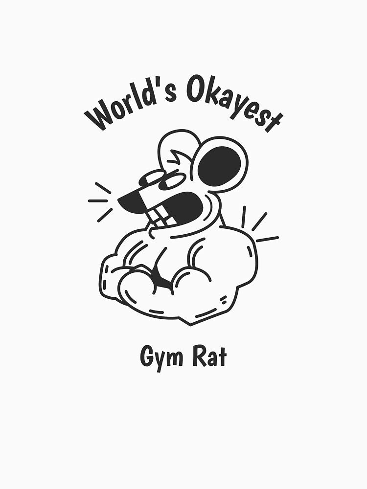 World’s Okayest Gym Rat Fitness Gym by PTMerchco Unisex , , , Long Sleeve Tee