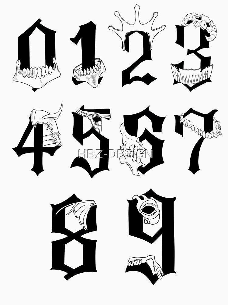 Bleach numbers by HBZ-DESIGN Unisex , , , Long Sleeve Tee