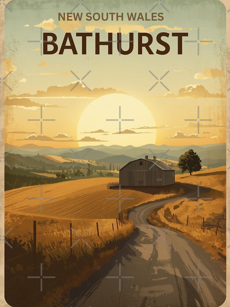 Bathurst, New South Wales by PamLeeDesign Unisex , , , Long Sleeve Tee