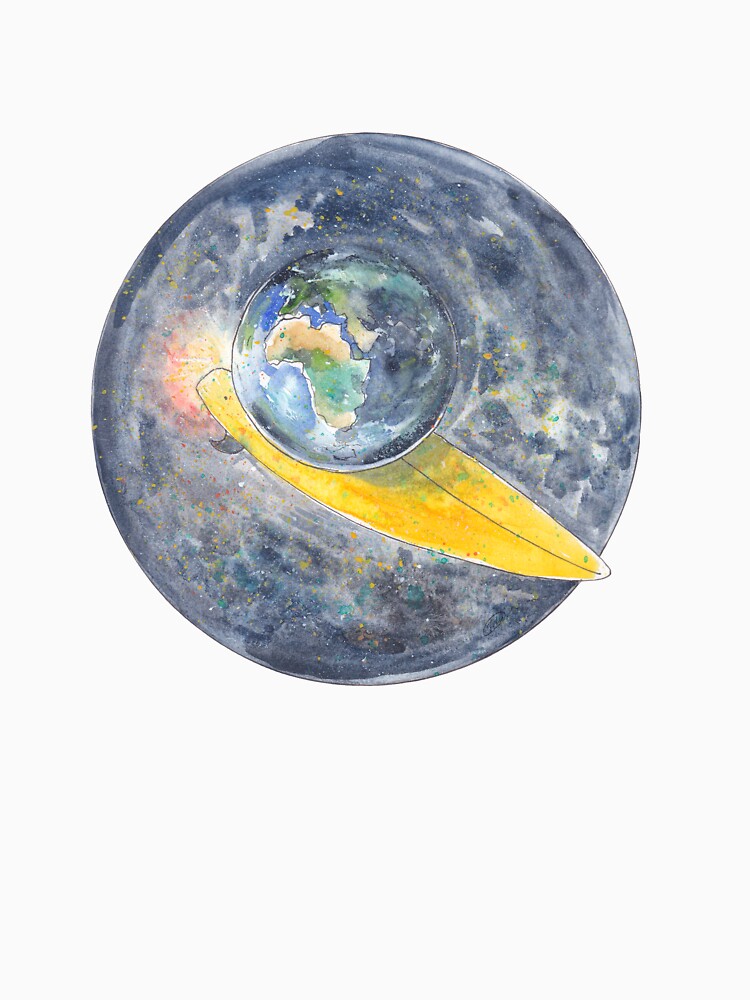The surfing planet by TanjaLuArt Unisex , , , Long Sleeve Tee