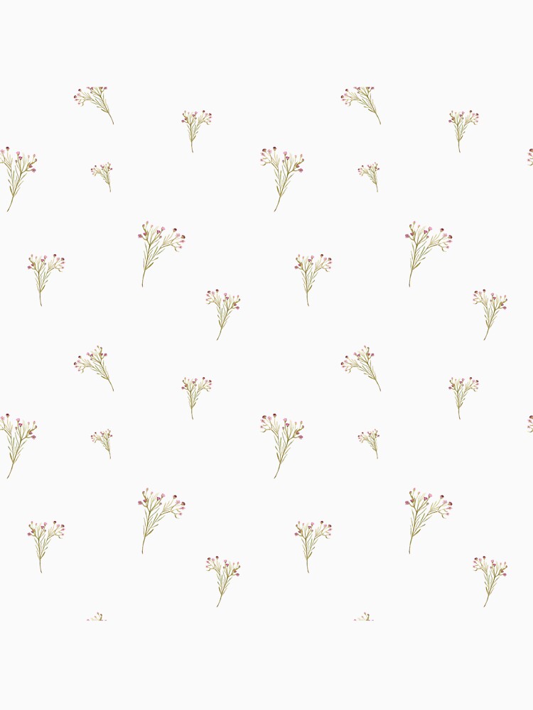 Branch pink flower floral pattern watercolor by Yana Mustafina | Boho Soulful Designs Unisex , , , Long Sleeve Tee