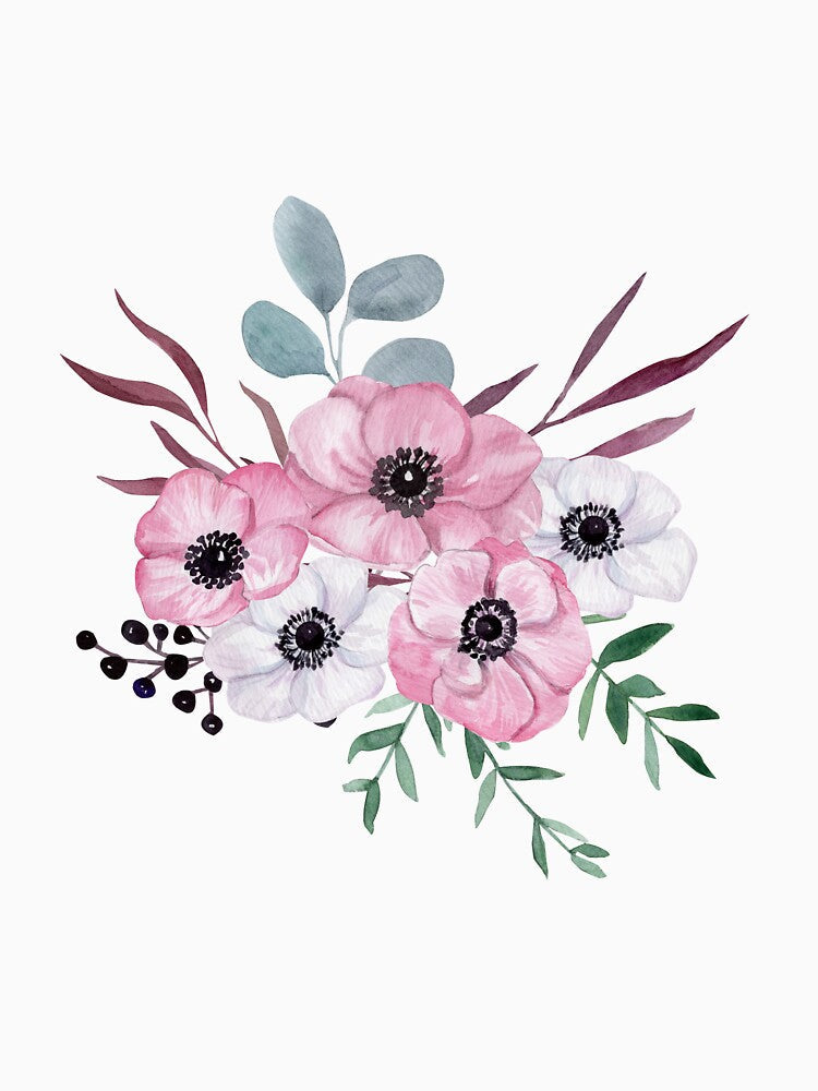 Flower Bouquet Water Colour by yourbb Unisex , , , Long Sleeve Tee