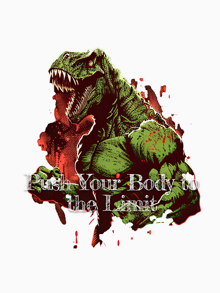 Push Your Body to the Limit Bodybuilding Fitness Gym Workout Exercise Merch Print Design by tengamerx