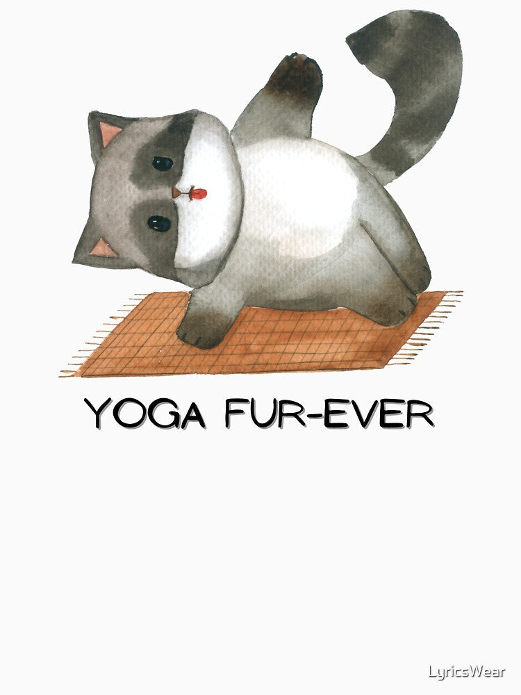 YOGA FUR-EVER by LyricsWear Unisex , , , Long Sleeve Tee