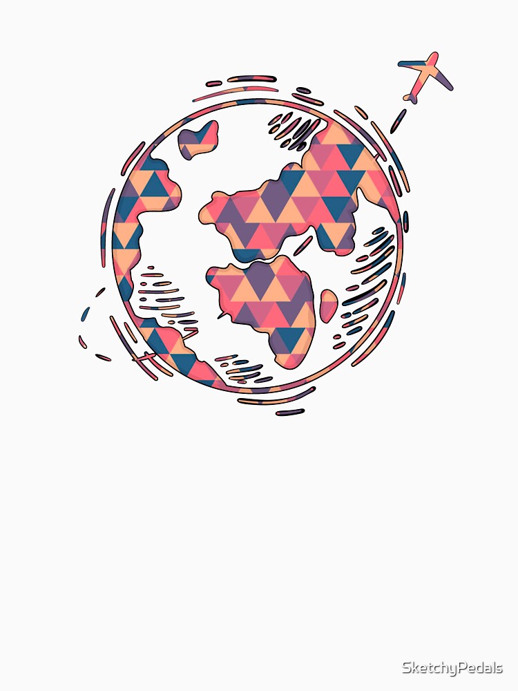 Travel by SketchyPedals Unisex , , , Long Sleeve Tee