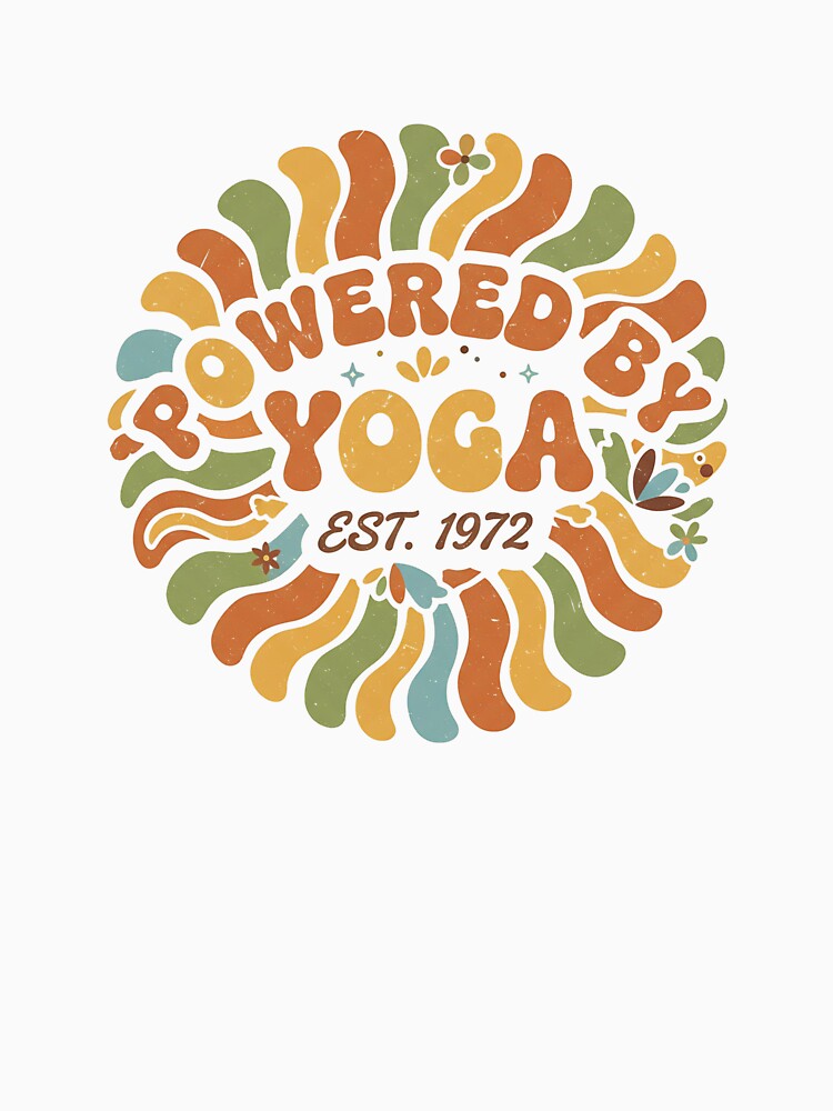 Powered by Yoga – Vintage Yoga Instructor Fitness Tee by Muzgle Unisex , , , Long Sleeve Tee
