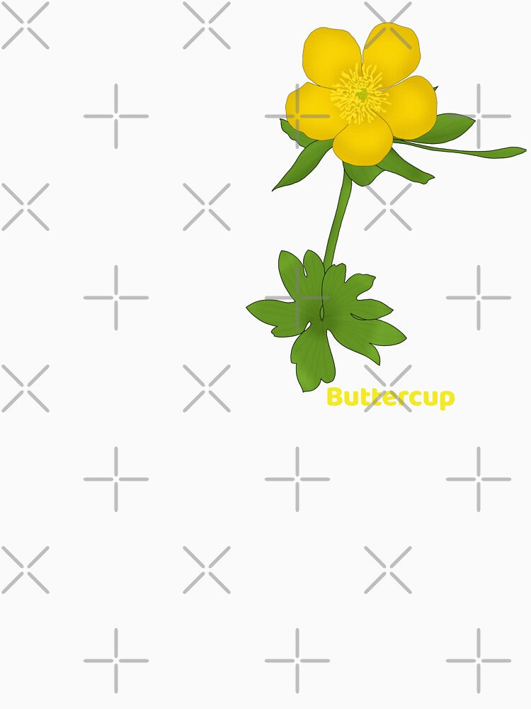 Buttercup(Ranunculus bulbosus) by Floralfusion Unisex , , , Long Sleeve Tee