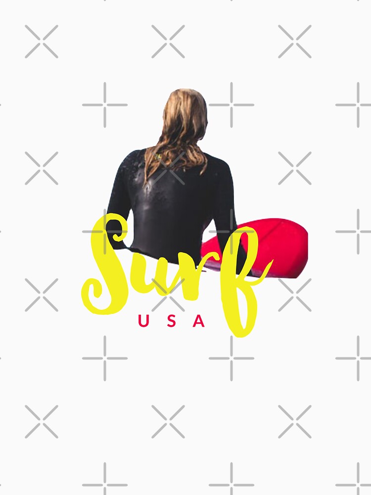 SURF USA - MINIMALIST - USA - RED BOARD - SURFING by Tropical Blood Unisex , , , Long Sleeve Tee