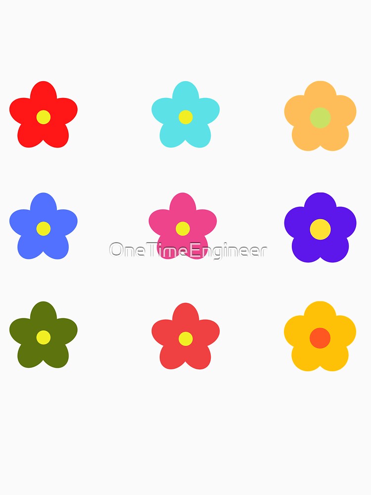 Bib Flower Pack by OneTimeEngineer Unisex , , , Long Sleeve Tee