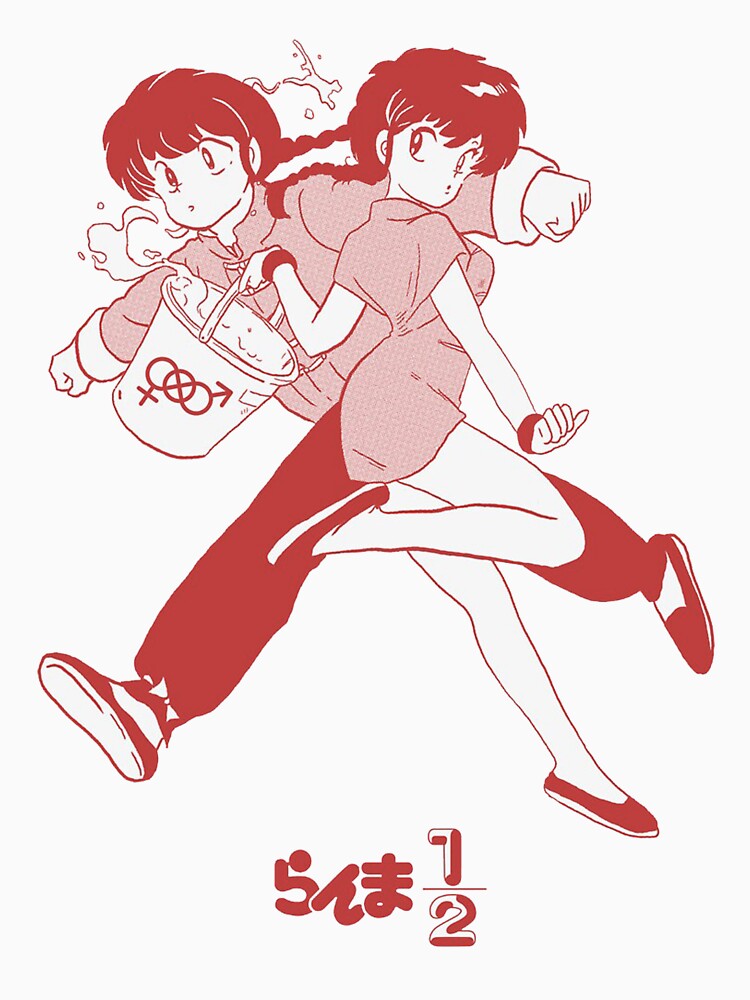 Ranma 1/2; Red by Marco Bottiglieri Unisex , , , Long Sleeve Tee