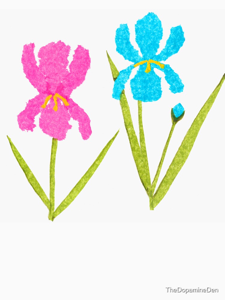 Torn Tissue Paper Irises by TheDopamineDen Unisex , , , Long Sleeve Tee