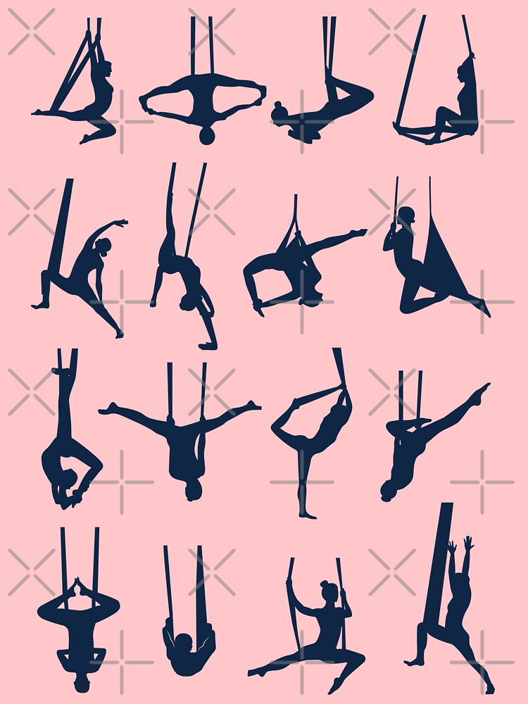 Aerial Yoga Poses by trendingatees Unisex , , , Long Sleeve Tee