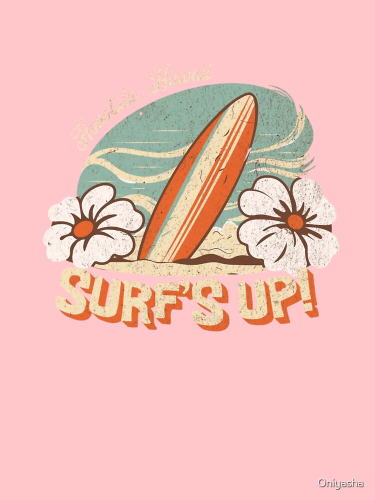 Hawaii Surfing Honolulu Beach Surf by Oniyasha Unisex , , , Long Sleeve Tee