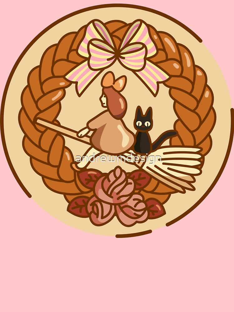 Kiki's Delivery Inspired Wreath by andrewmdesign Unisex , , , Long Sleeve Tee