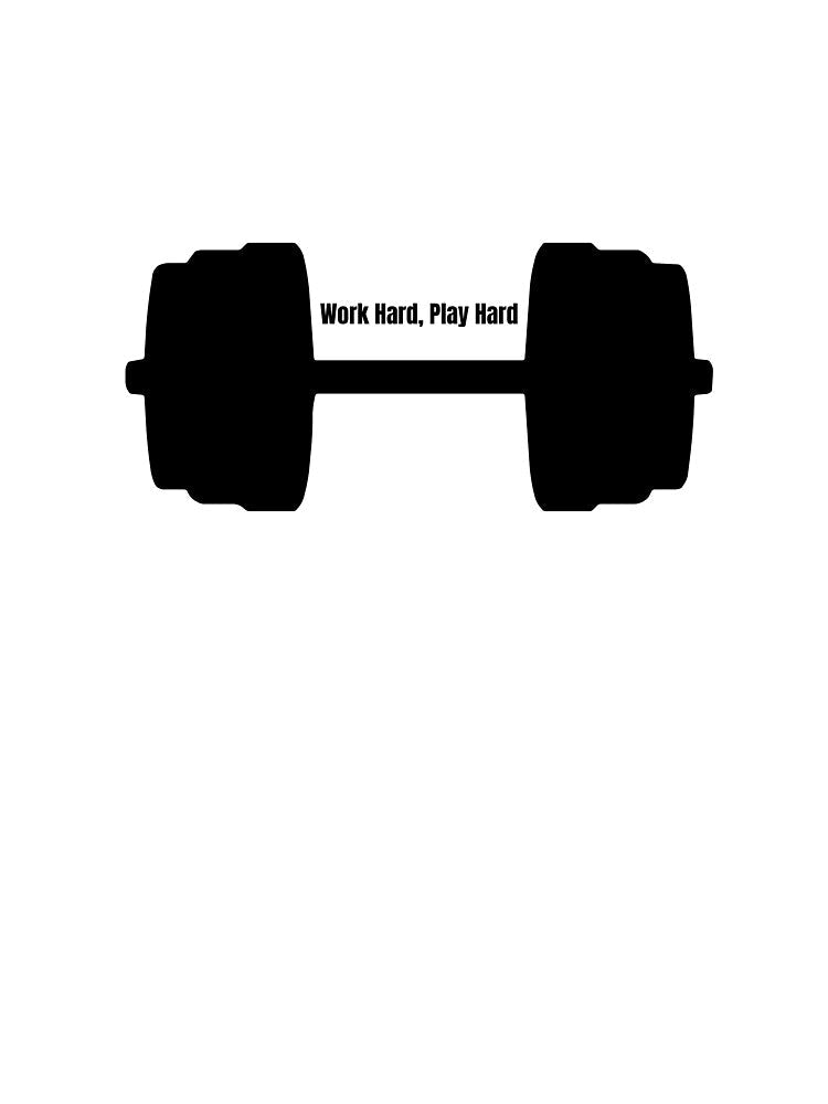 Work Hard Play Hard — Gym Dumbbell Fitness Motivation by chubbipop Unisex , , , Long Sleeve Tee