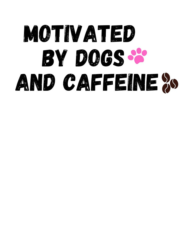 Motivated By Dogs And Caffeine by jinif Unisex , , , Long Sleeve Tee