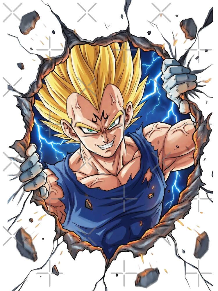 Unleashed Anime Warrior Breaking Through Energy W by Artistic canvas store Unisex , , , Long Sleeve Tee