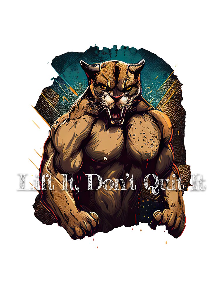 Lift It, Don't Quit It Bodybuilding Fitness Gym Workout Exercise Merch Print Design by tengamerx