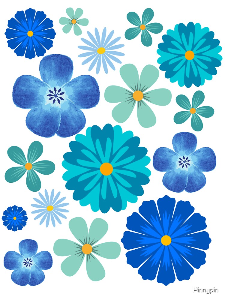 Lots of blue flowers! Gorgeous! by Pinnypin Unisex , , , Long Sleeve Tee