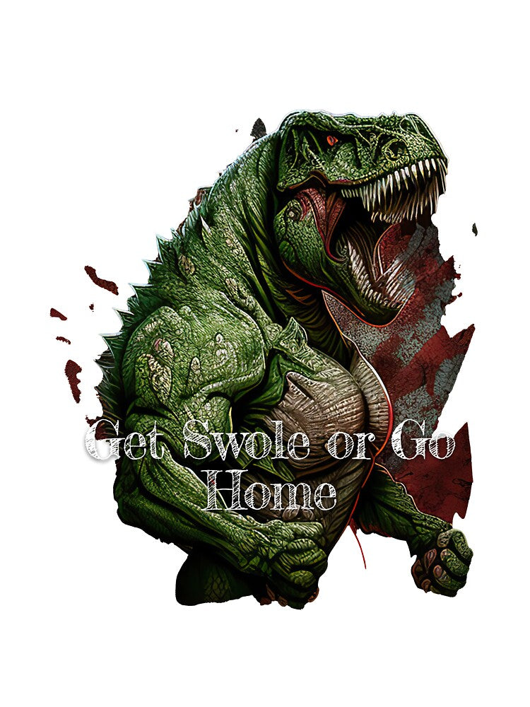Get Swole or Go Home Bodybuilding Fitness Gym Workout Exercise Merch Print Design by tengamerx