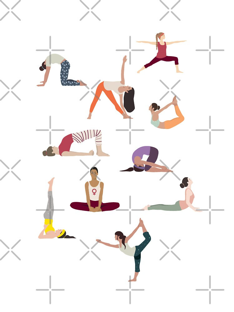 Yoga Poses | Yoga Artwork | Yoga Drawing | Yoga Asana | Yoga Practice by Sadhana Design Studio